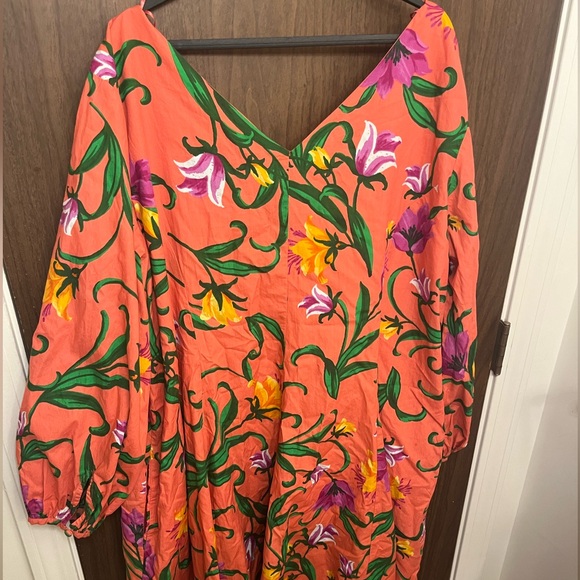 Anthropologie Long Sleeve V-neck Dress in size L - Picture 2 of 8